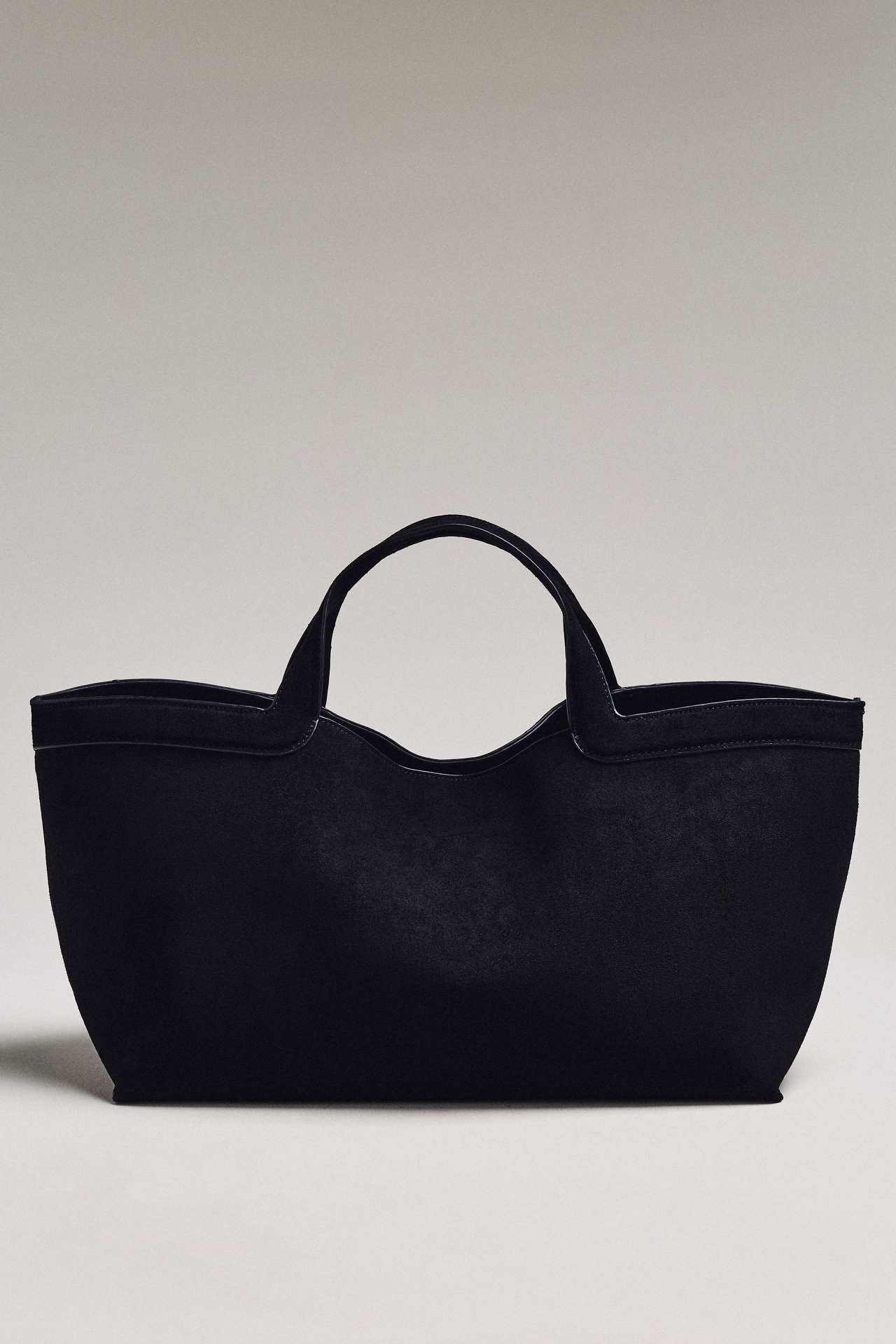 Faux-Suede East West Tote