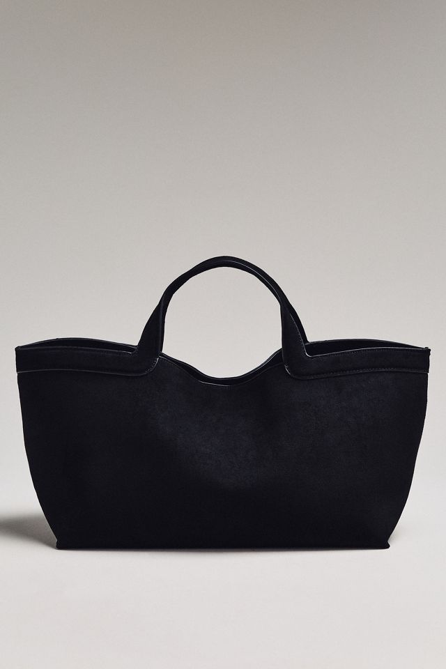 Faux-Suede East West Tote #1