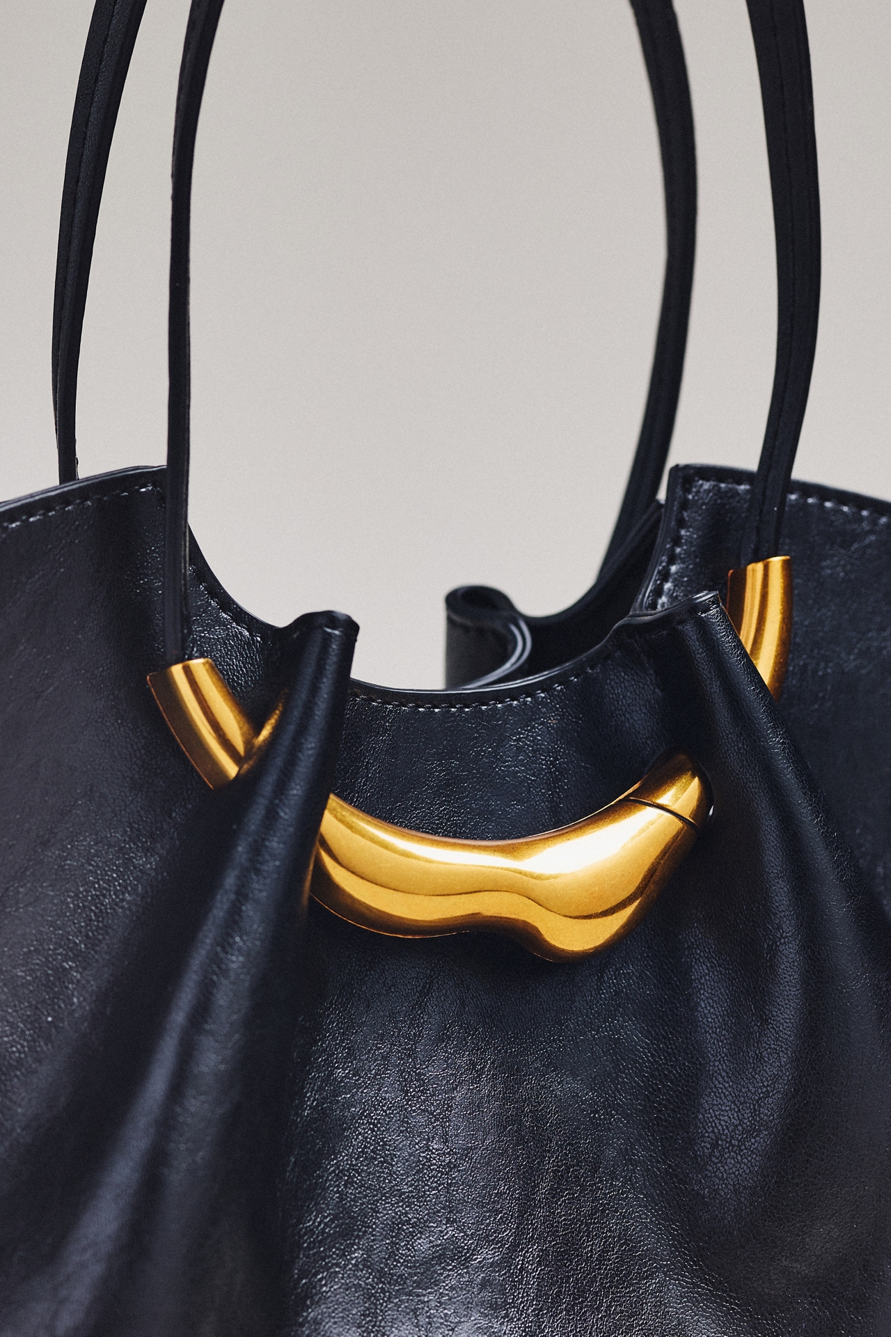 Molten Hardware Shiny Textured Tote
