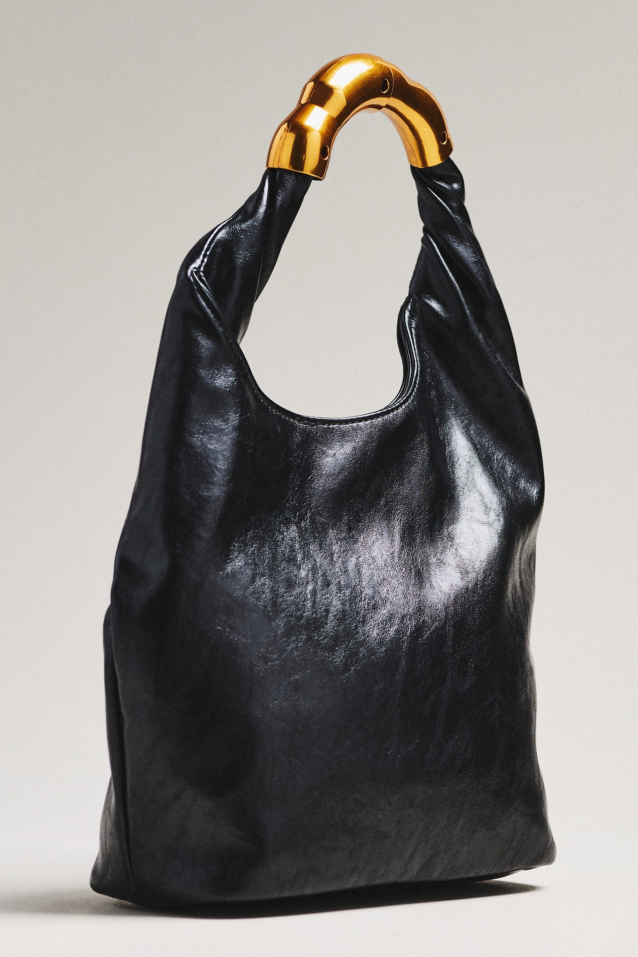 By Anthropologie Vegan Leather Gilded Shoulder Bag