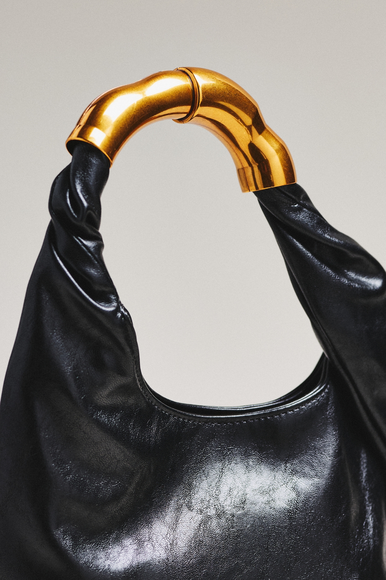 By Anthropologie Vegan Leather Gilded Shoulder Bag
