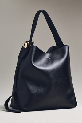 By Anthropologie Slouchy Faux-leather Tote Bag In Black