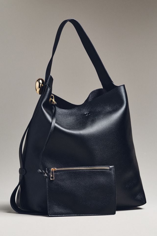 Slouchy Faux Leather Tote #1