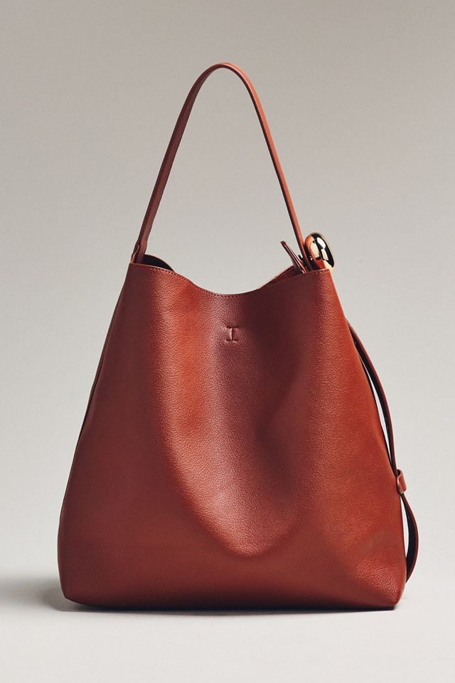 Slouchy Faux Leather Tote #1