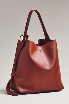 Slouchy Faux Leather Tote