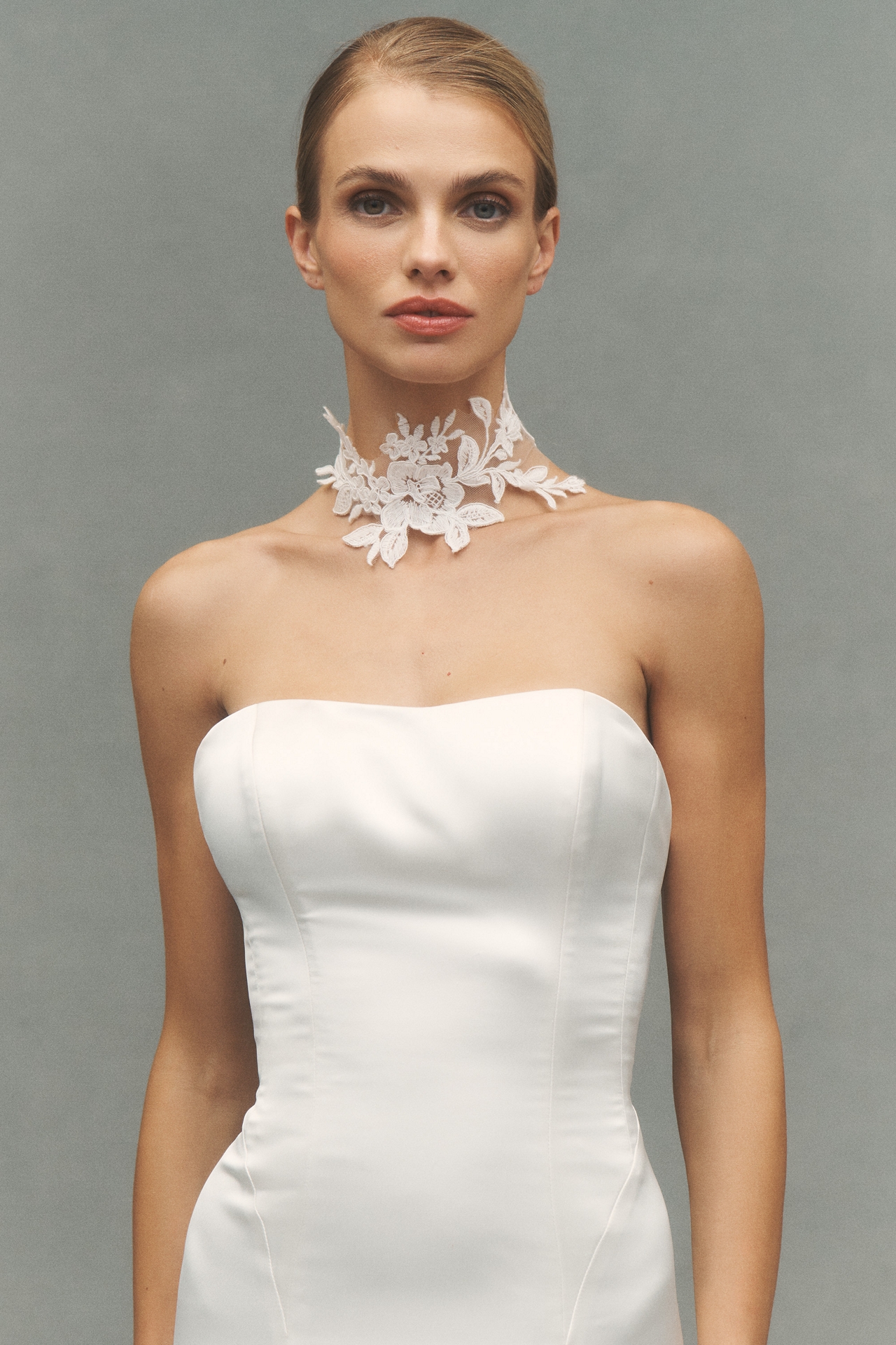 Watters Wyetta Lace Pearl Choker