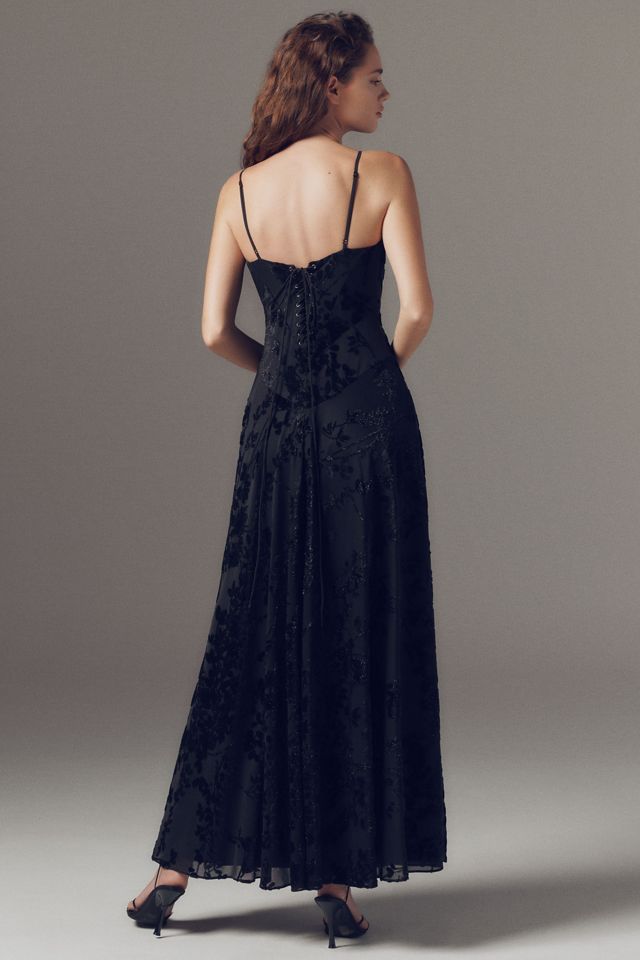 Mare Mare Emmy Burnout Velvet Maxi Dress #1