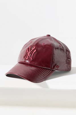 47 Brand Faux Leather Mlb Baseball Cap In Purple