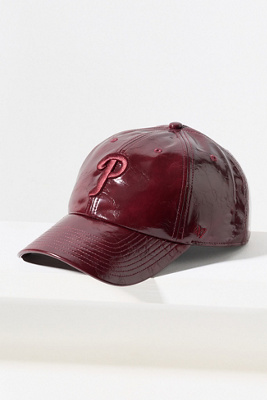 47 Brand Faux Leather Mlb Baseball Cap In Pink