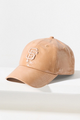47 Brand Faux Leather Mlb Baseball Cap In Sand