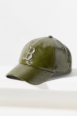 47 Brand Faux Leather Mlb Baseball Cap In Green