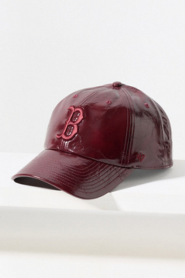 47 Brand Faux Leather Mlb Baseball Cap In Red