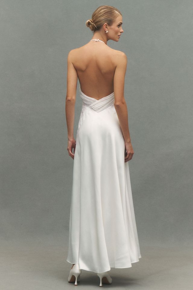 BHLDN Lace Satin Maxi Dress #2
