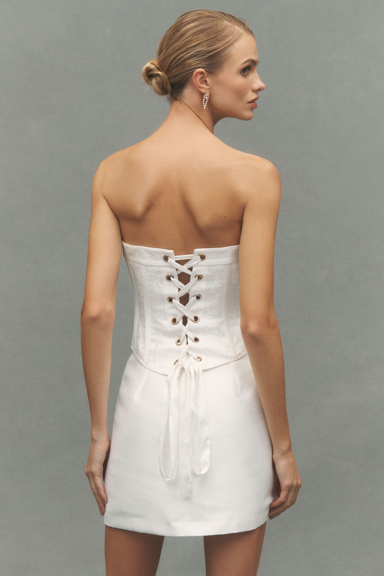 BHLDN Satin Corset Mini Dress