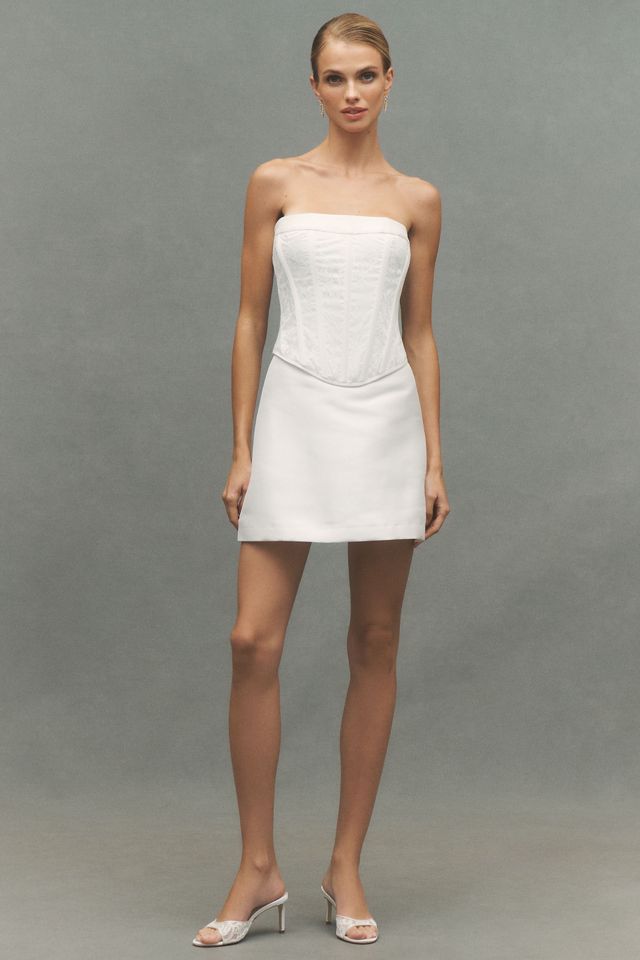 BHLDN Satin Corset Mini Dress #4