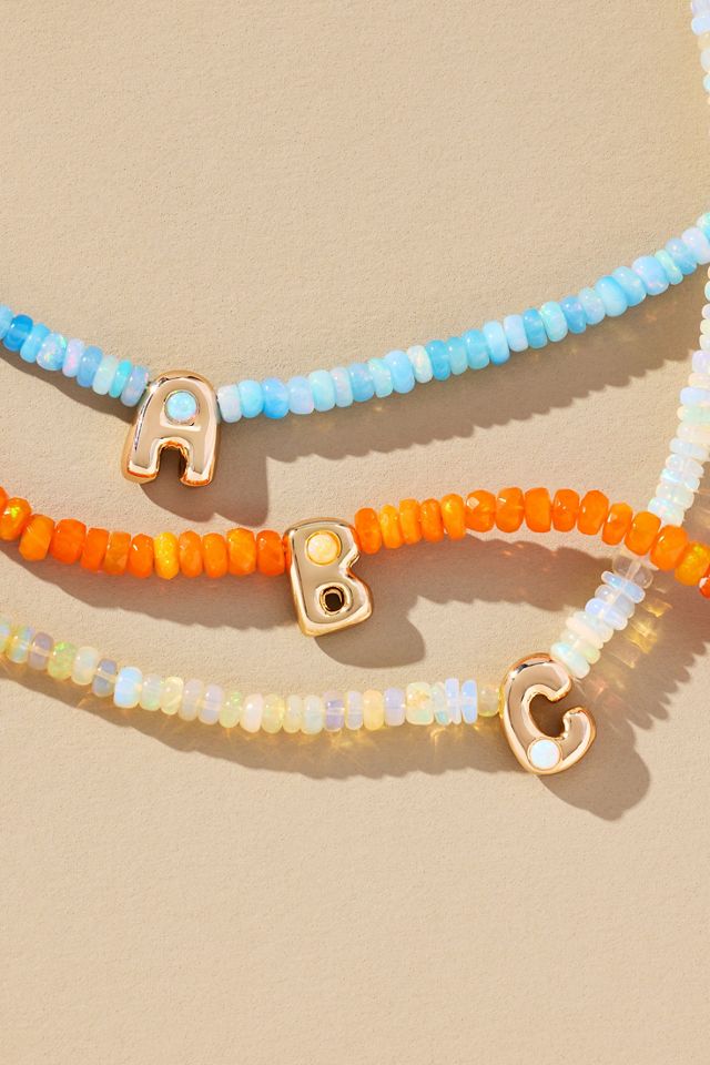 Beaded Monogram Necklace #2