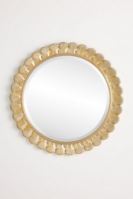 Florencia Scalloped Round Mirror