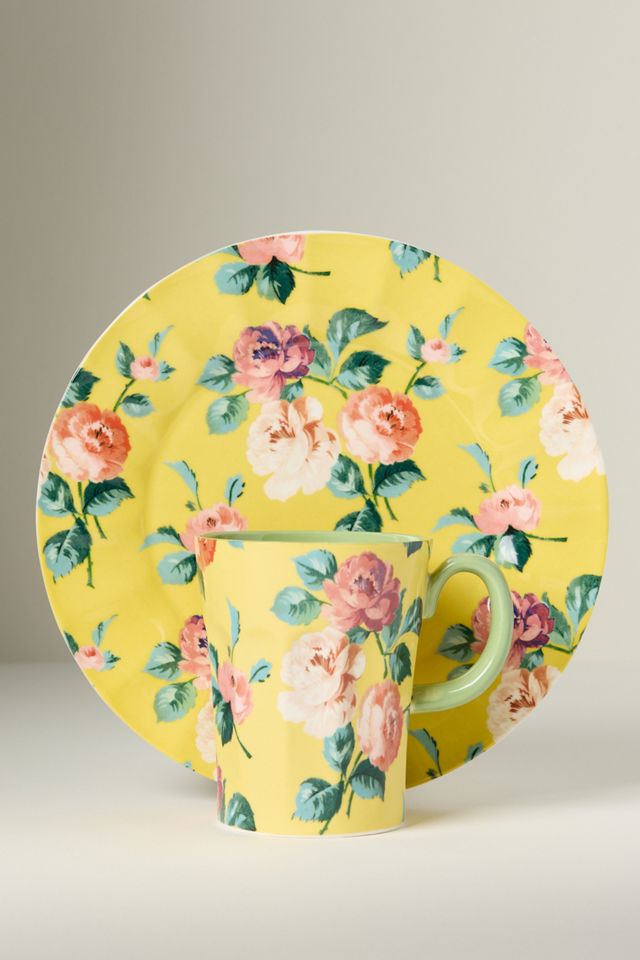 Maeve Steingut-Dessert-Teller mit Chintzware-Muster #3