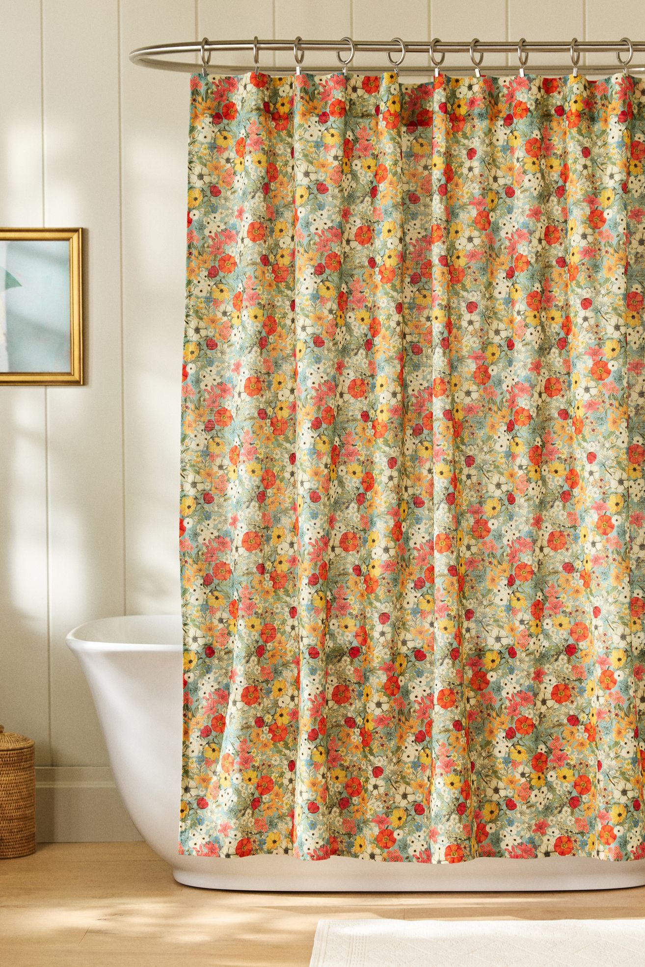 The Printed Cotton Slub Shower Curtain Collection - Adelyn, 72" x 72"