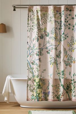 La Collection de Rideaux de Douche en Coton Imprimé Slub