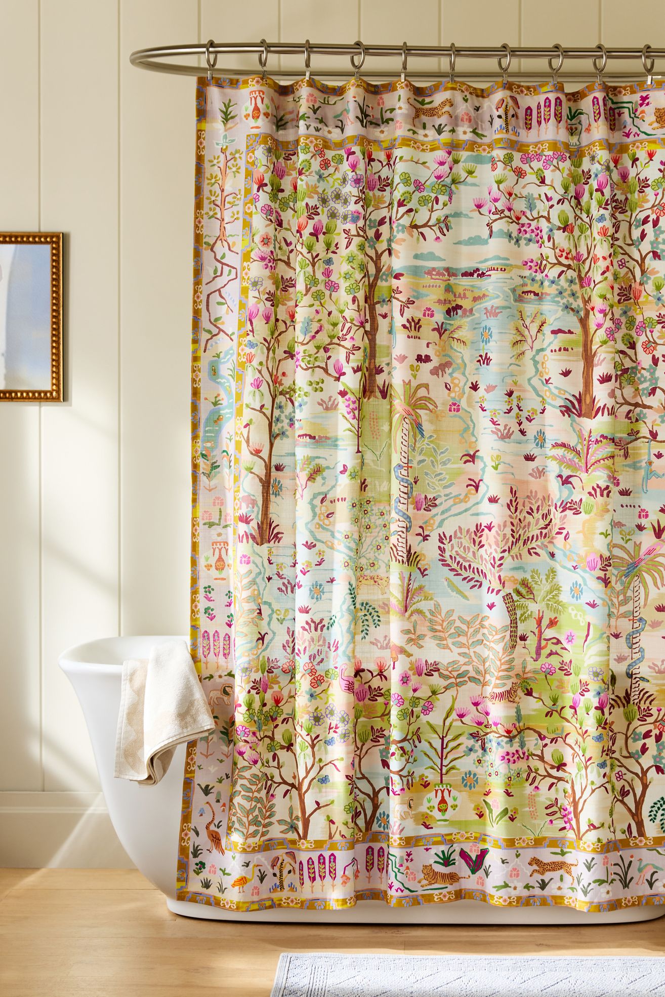 The Printed Cotton Slub Shower Curtain Collection - Tales, 72" x 72"
