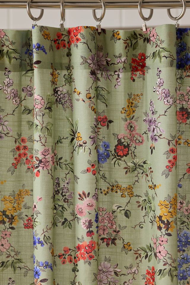 Printed Cotton Slub Shower Curtain Collection #1
