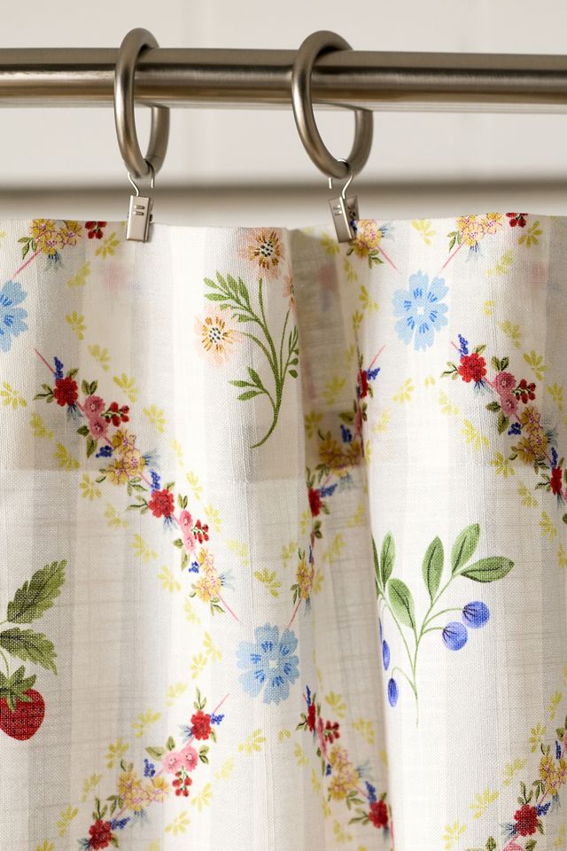 Printed Cotton Slub Shower Curtain Collection #1