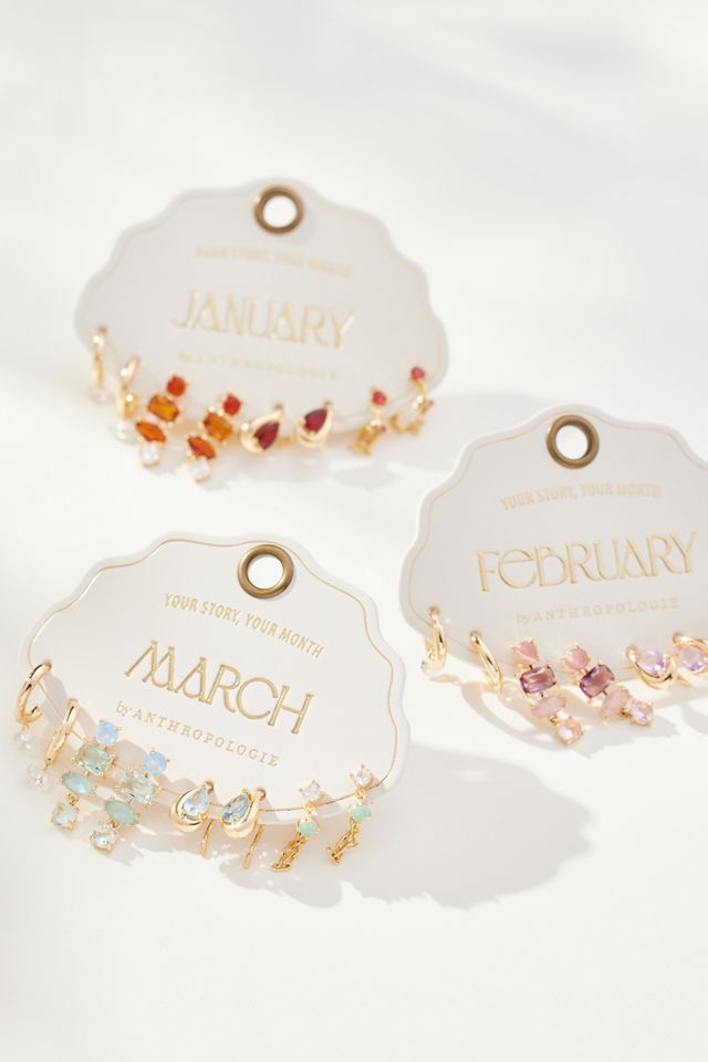 Birthstone Earrings, Set of 4 #1