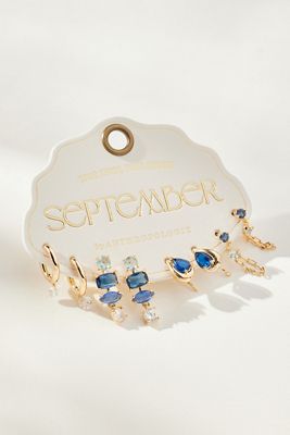 Birthstone Earrings, Set of 4