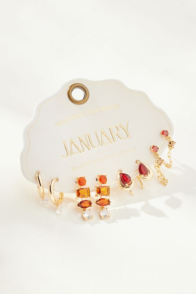 Birthstone Earrings, Set of 4 #1
