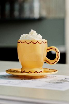 Damson Madder Stoneware Espresso Cup & Saucer