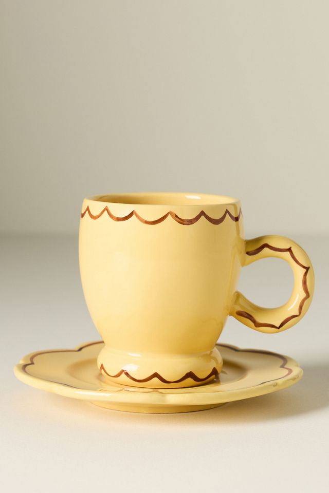 Damson Madder Stoneware Espresso Cup & Saucer | AnthroHome