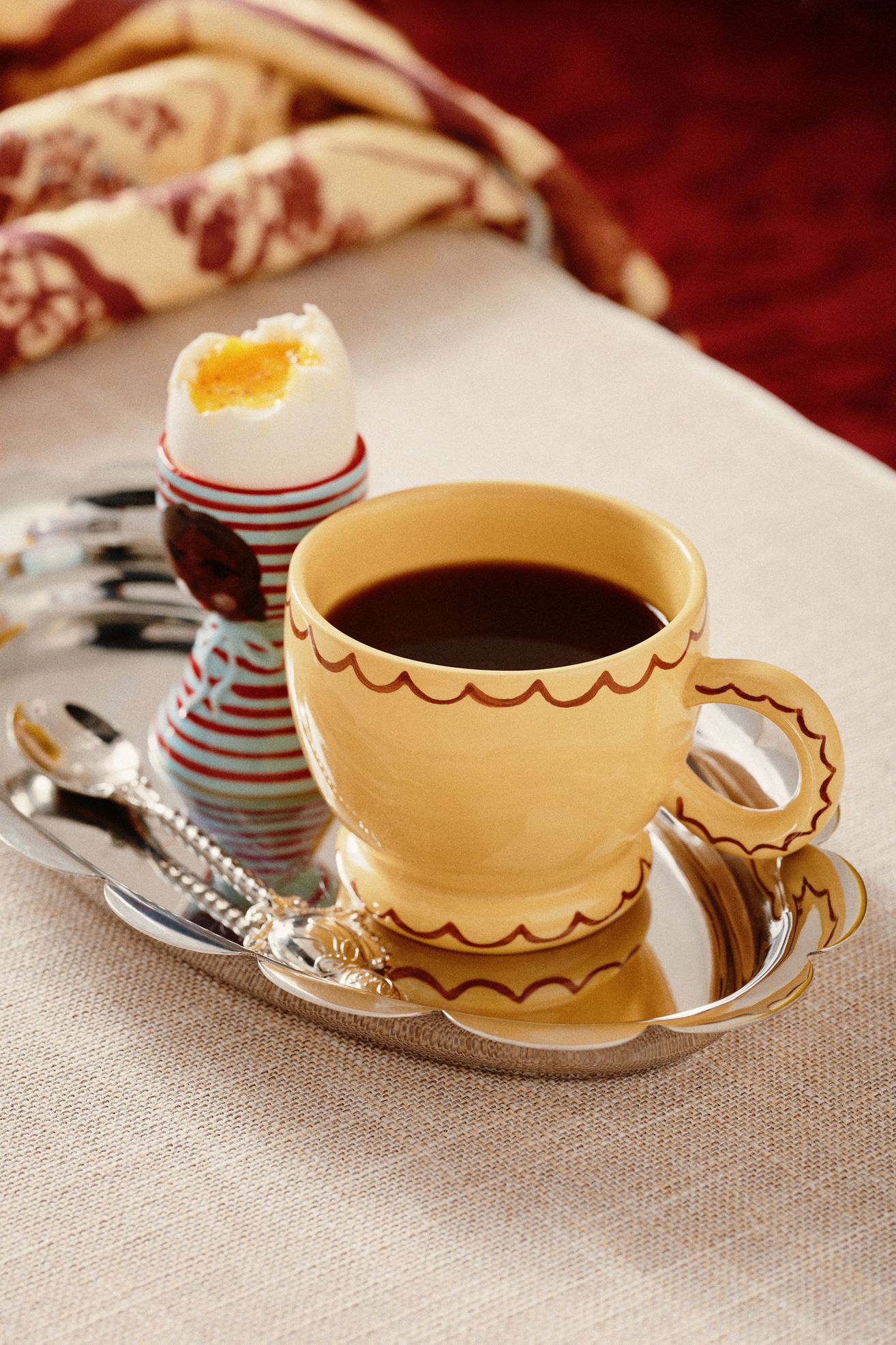 Damson Madder Stoneware Mug - Light Yellow, Standard, One Size