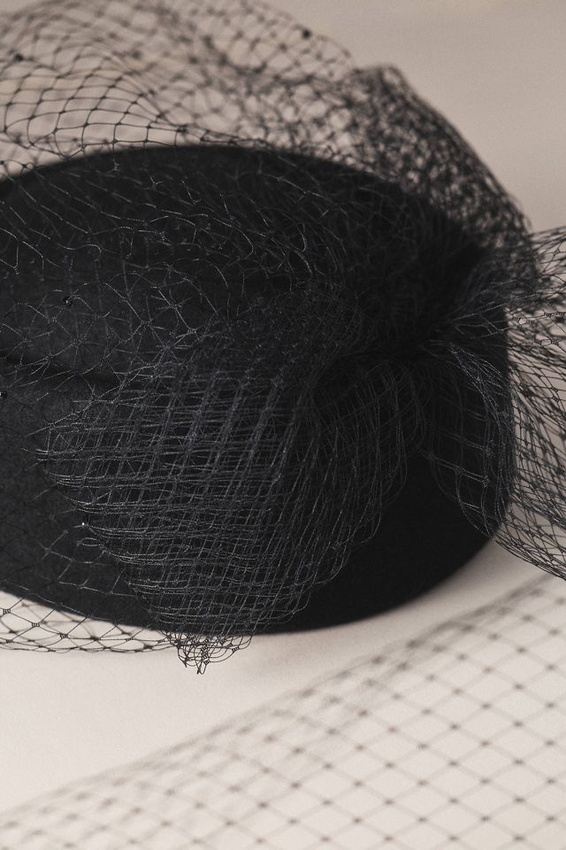 Twigs & Honey Pillbox Birdcage Hat #1