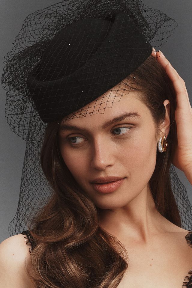 Twigs & Honey Pillbox Birdcage Hat #4