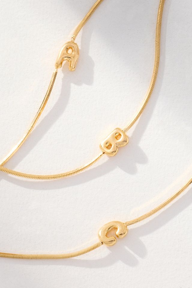 Barely There Bubble Monogram Necklace
