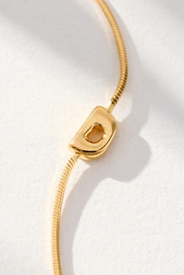 By Anthropologie Barely There Bubble Monogram Necklace