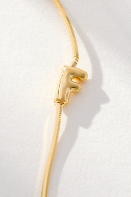 By Anthropologie Barely There Bubble Monogram Necklace