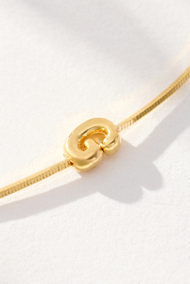 By Anthropologie Barely There Bubble Monogram Necklace