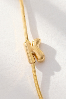 By Anthropologie Barely There Bubble Monogram Necklace
