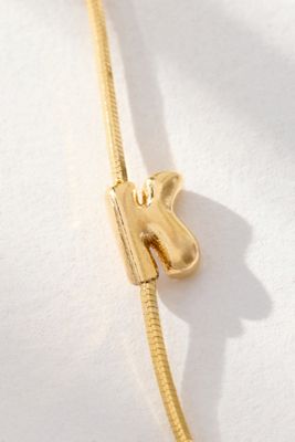 Bubble Letter Monogram Necklace