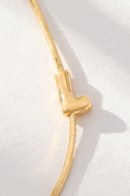 By Anthropologie Barely There Bubble Monogram Necklace