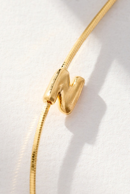 By Anthropologie Barely There Bubble Monogram Necklace