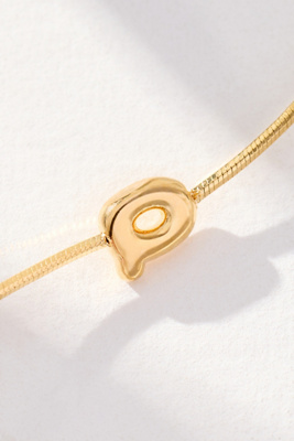 By Anthropologie Barely There Bubble Monogram Necklace