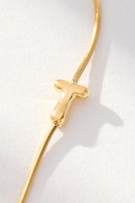 By Anthropologie Barely There Bubble Monogram Necklace