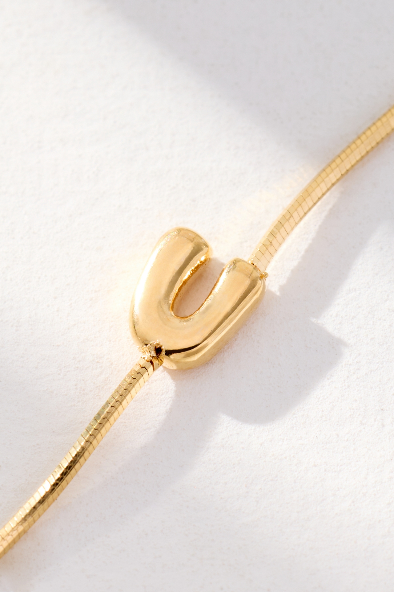 Barely There Bubble Monogram Necklace