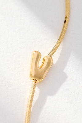 By Anthropologie Barely There Bubble Monogram Necklace