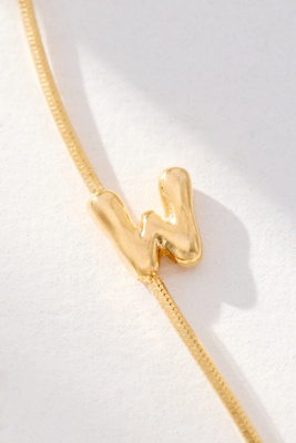By Anthropologie Barely There Bubble Monogram Necklace