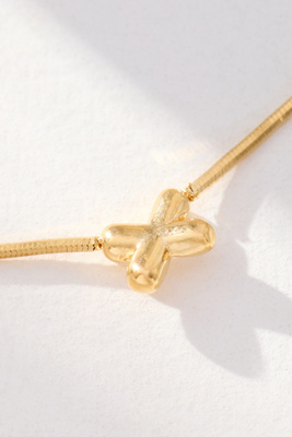 By Anthropologie Barely There Bubble Monogram Necklace