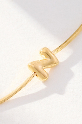 By Anthropologie Barely There Bubble Monogram Necklace
